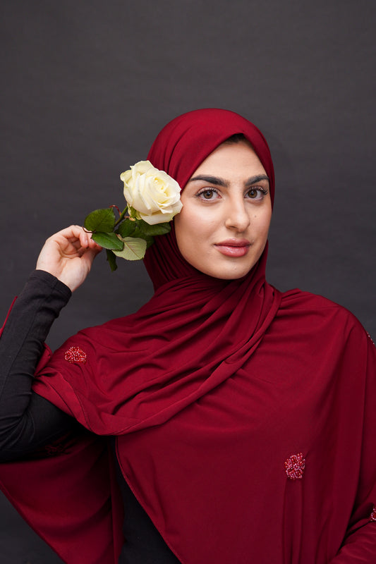 Stone Jersey Blushed Burgundy